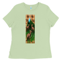Matcha dinosaur parasaurolophus pen wrap Ladies Tee - Artiststas