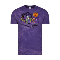 Cloud Purple Resting Witch Face Vintage Tee - CowhideDigitalArt