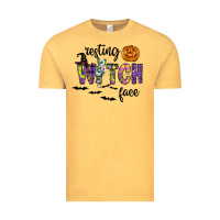 Vintage Mustard Resting Witch Face Vintage Tee - CowhideDigitalArt