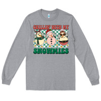 Heather Grey Chillin with my Snowmies Long Sleeve Tee - BarkalooDesign