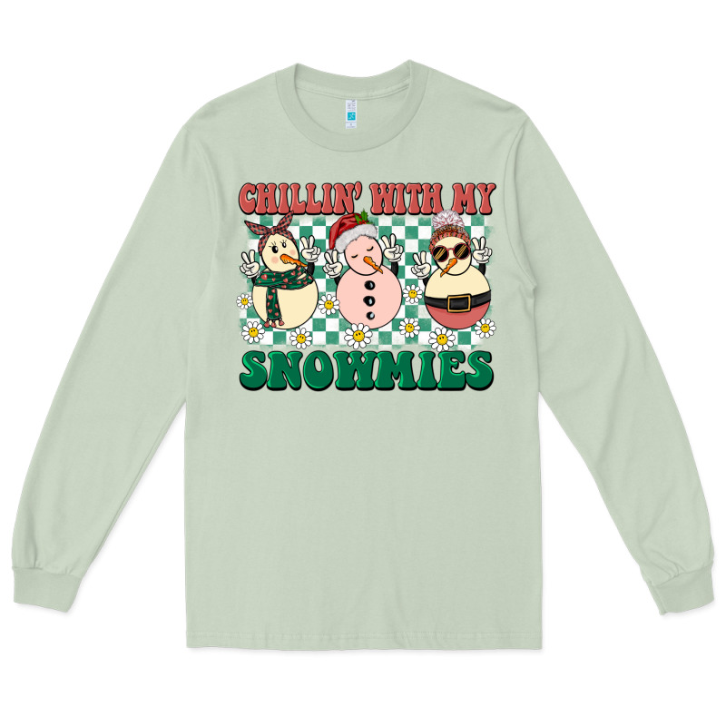 Chillin With My Snowmies Long Sleeve Tee by BarkalooDesign | Teevron