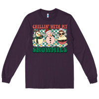 Plum Chillin with my Snowmies Long Sleeve Tee - BarkalooDesign