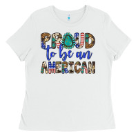 White proud to be an american Ladies Tee - Artiststas