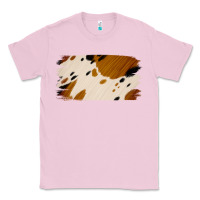 Bubblegum Pink Cowhide Black and Light Brown Brushstroke Classic Tee - Jasminsmagicworld