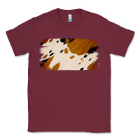 Burgundy Cowhide Black and Light Brown Brushstroke Classic Tee - Jasminsmagicworld