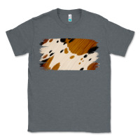 Charcoal Heather Cowhide Black and Light Brown Brushstroke Classic Tee - Jasminsmagicworld