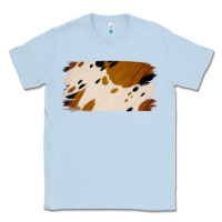 Dusty Blue Cowhide Black and Light Brown Brushstroke Classic Tee - Jasminsmagicworld