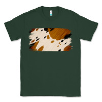 Cowhide Black And Light Brown Brushstroke Classic Tee | Teevron