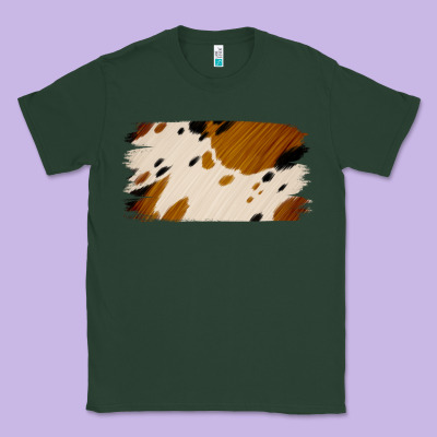 Cowhide Black And Light Brown Brushstroke Classic Tee Designed By Jasminsmagicworld