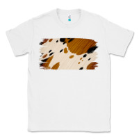 White Cowhide Black and Light Brown Brushstroke Classic Tee - Jasminsmagicworld