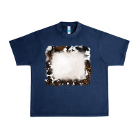 Navy cowhide frames background Urban Heavy Tee - RanaPortraitStore