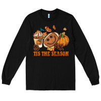 Black tis the season football Long Sleeve Tee - BarkalooDesign