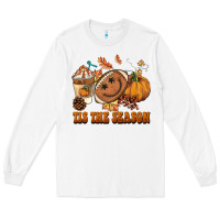 White tis the season football Long Sleeve Tee - BarkalooDesign
