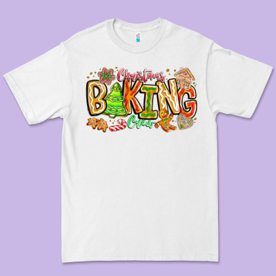 Christmas Baking Crew Premium Tee Designed By Cowhidedigitalart