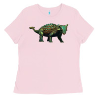 Bubblegum Pink ankylosaurus Ladies Tee - Artiststas