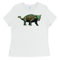 White ankylosaurus Ladies Tee - Artiststas