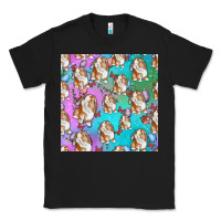 Black Easter Bunny With Truck Seamless Pattern Classic Tee - BundleAndBundleShop