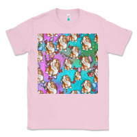 Bubblegum Pink Easter Bunny With Truck Seamless Pattern Classic Tee - BundleAndBundleShop