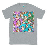 Heather Grey Easter Bunny With Truck Seamless Pattern Classic Tee - BundleAndBundleShop