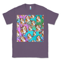 Lavender Easter Bunny With Truck Seamless Pattern Classic Tee - BundleAndBundleShop