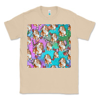 Mushroom Easter Bunny With Truck Seamless Pattern Classic Tee - BundleAndBundleShop