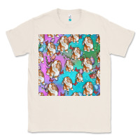 Natural Easter Bunny With Truck Seamless Pattern Classic Tee - BundleAndBundleShop