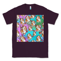 Plum Easter Bunny With Truck Seamless Pattern Classic Tee - BundleAndBundleShop