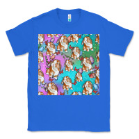 True Royal Easter Bunny With Truck Seamless Pattern Classic Tee - BundleAndBundleShop