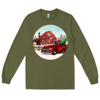 Army Green Christmas farm Christmas Long Sleeve Tee - BarkalooDesign