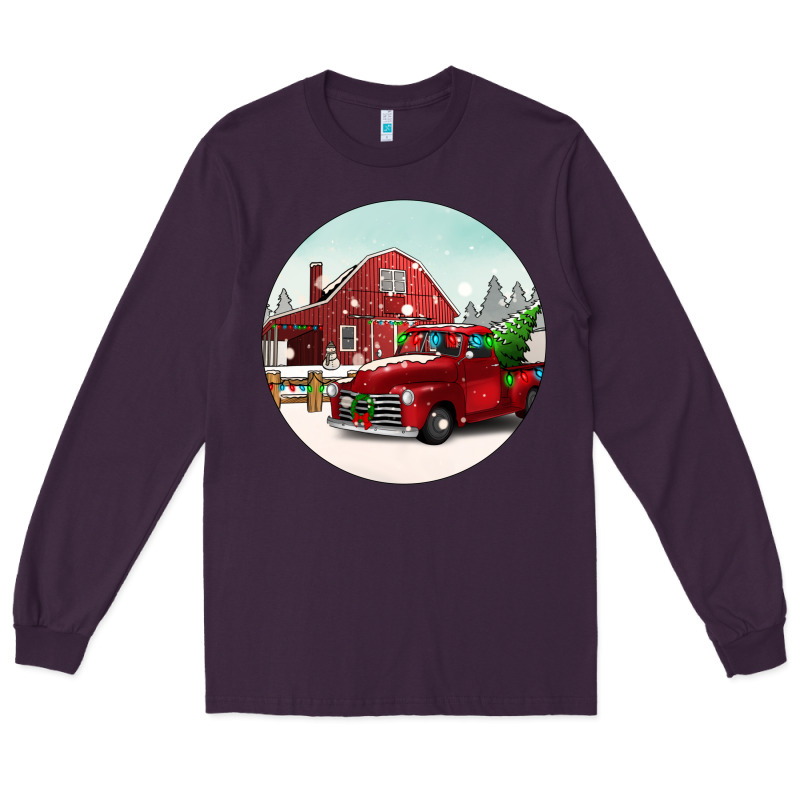 Christmas Farm Christmas Long Sleeve Tee by BarkalooDesign | Teevron