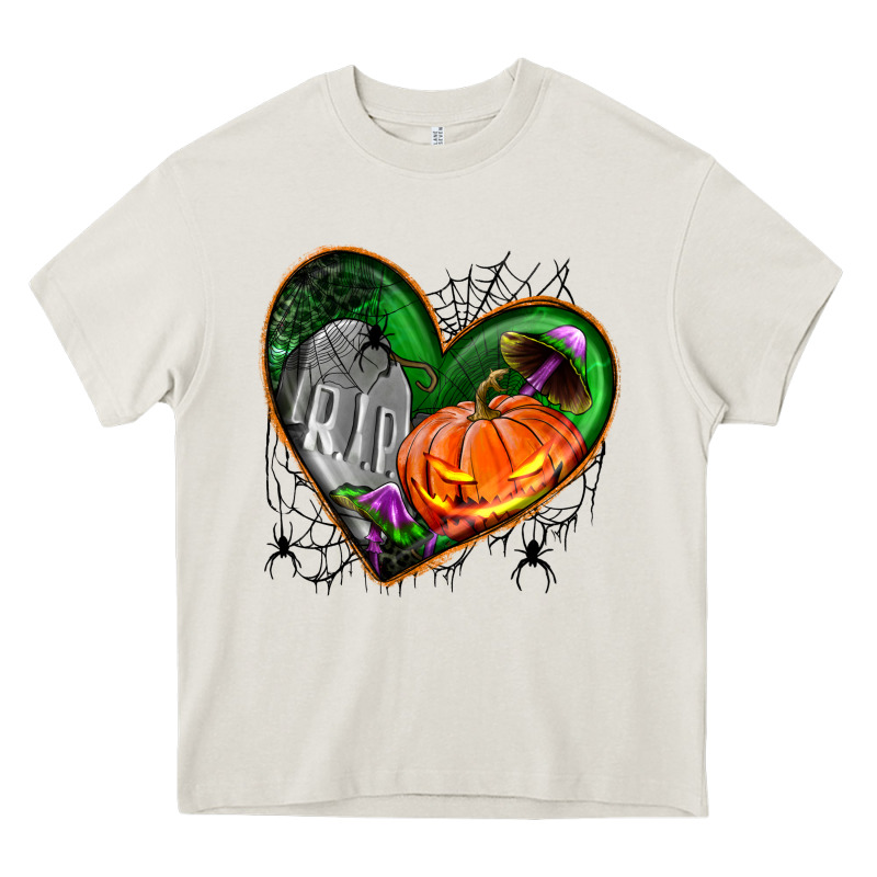 Halloween Heart With Pumpkin Heavy Core Tee by BundleAndBundleShop | Teevron