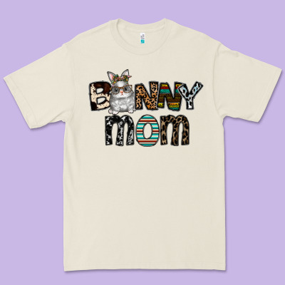 Bunny Mom Premium Tee Designed By Cowhidedigitalart