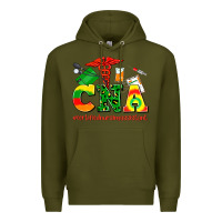 Army Green cna juneteenth certified nursing assistant Premium Hoodie - AdoDesignShop