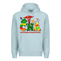 Blue Mist cna juneteenth certified nursing assistant Premium Hoodie - AdoDesignShop
