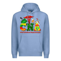 Colony Blue cna juneteenth certified nursing assistant Premium Hoodie - AdoDesignShop