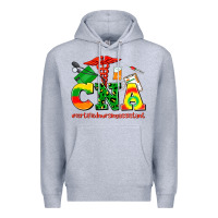 Heather Grey cna juneteenth certified nursing assistant Premium Hoodie - AdoDesignShop