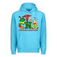 Ocean Blue cna juneteenth certified nursing assistant Premium Hoodie - AdoDesignShop