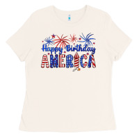 Happy Birthday America Ladies Tee | Teevron