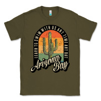 Army Green Arizona Bay Swim Team Classic Tee - DesigneFamous