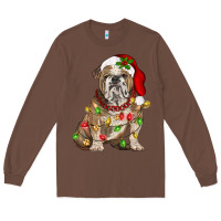 Chestnut Christmas english bulldog Long Sleeve Tee - BarkalooDesign