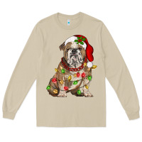 Mushroom Christmas english bulldog Long Sleeve Tee - BarkalooDesign