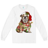 White Christmas english bulldog Long Sleeve Tee - BarkalooDesign