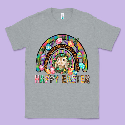 Happy Easter Rainbow Classic Tee Designed By Bundleandbundleshop