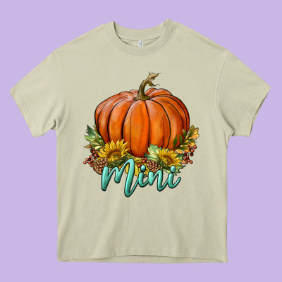 Pumpkin Mini Heavy Core Tee Designed By Bundleandbundleshop