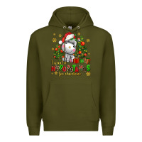 Army Green i want a hippopotamus for christmas Premium Hoodie - AdoDesignShop