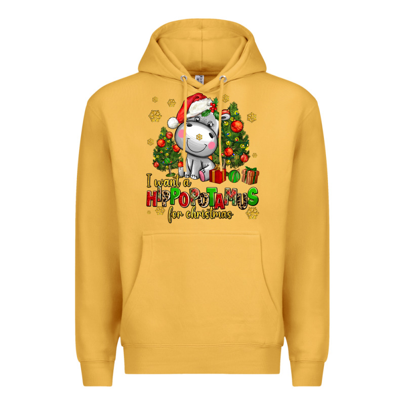 I Want A Hippopotamus For Christmas Premium Hoodie by AdoDesignShop | Teevron