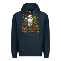Navy i want a hippopotamus for christmas Premium Hoodie - AdoDesignShop