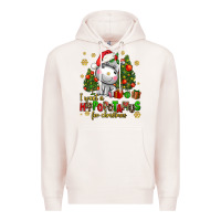 Pale Pink i want a hippopotamus for christmas Premium Hoodie - AdoDesignShop