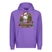 Purple i want a hippopotamus for christmas Premium Hoodie - AdoDesignShop
