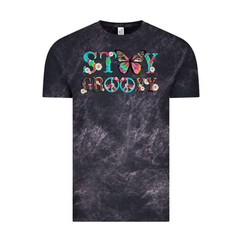 Stay Groovy With Butterfly Peace Sign And Flowers Vintage Tee by Artiststas | Teevron